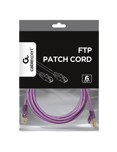 Патч-корд Cablexpert PP6-3M/V, Cat6 FTP , 3м, Фиолетовый