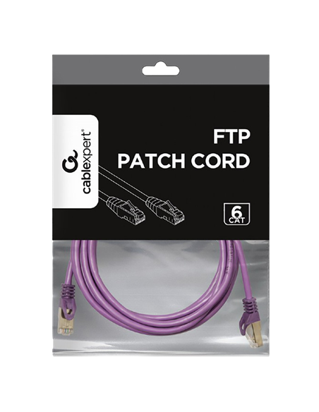Патч-корд Cablexpert PP6-3M/V, Cat6 FTP , 3м, Фиолетовый