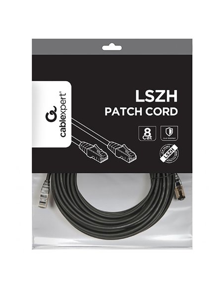 Patch cord Cablexpert PP8-LSZHCU-BK-15M, Cat8 S/FTP, 15m, Negru