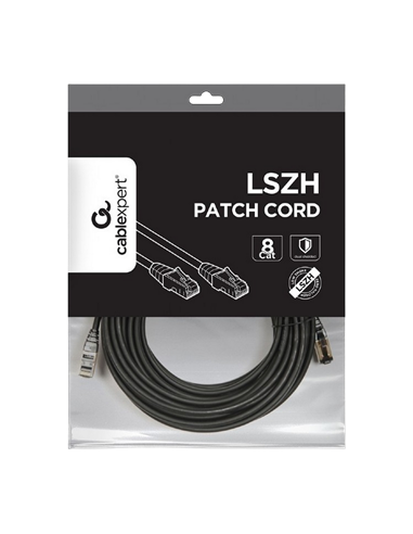 Patch cord Cablexpert PP8-LSZHCU-BK-15M, Cat8 S/FTP, 15m, Negru