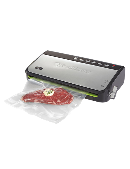 Aparat de vidat FoodSaver FFS005X-01, Oțel inoxidabil, Negru