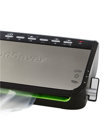Aparat de vidat FoodSaver FFS005X-01, Oțel inoxidabil, Negru