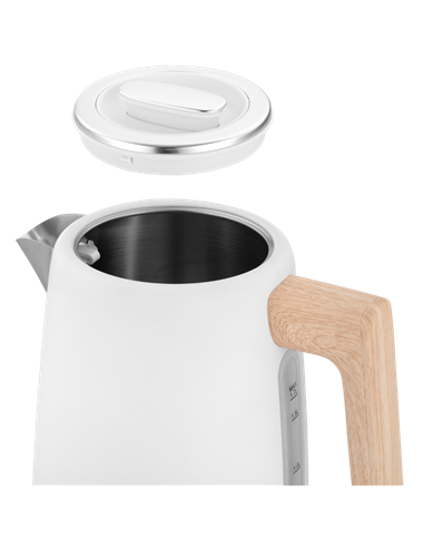 Fierbător electric Ardesto EKL-F420WWD, Alb