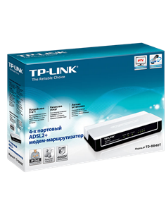 Modem ADSL TP-LINK TD-8840T, ADSL/ADSL2/ADSL2 + până la 24 Mbps, Negru 2