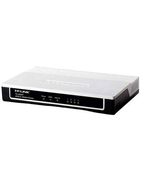 Modem ADSL TP-LINK TD-8840T, ADSL/ADSL2/ADSL2 + până la 24 Mbps, Negru