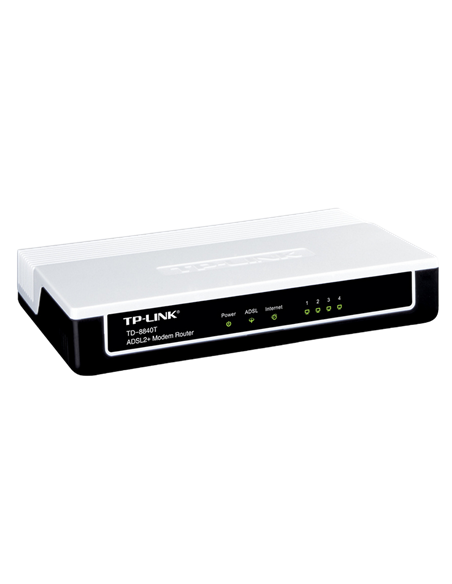 Modem ADSL TP-LINK TD-8840T, ADSL/ADSL2/ADSL2 + până la 24 Mbps, Negru