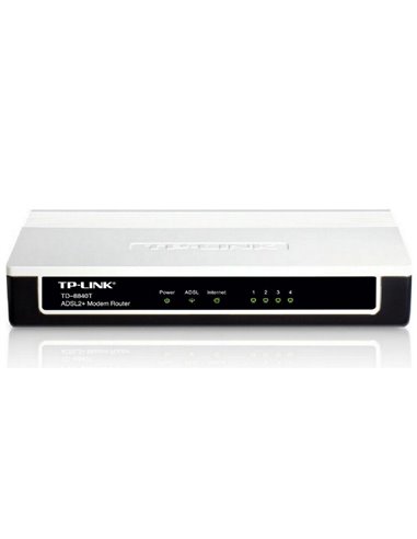 Modem ADSL TP-LINK TD-8840T, ADSL/ADSL2/ADSL2 + până la 24 Mbps, Negru