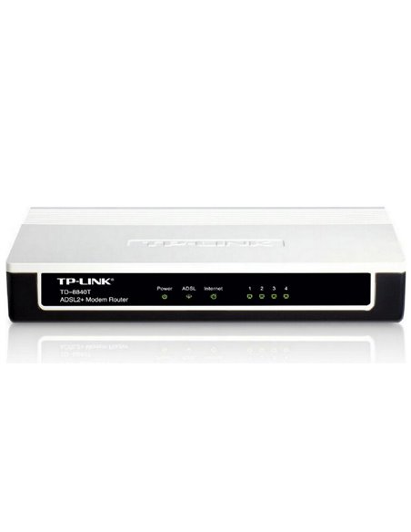 ADSL Модем TP-LINK TD-8840T, ADSL/ADSL2/ADSL2 + до 24 Мбит/с, Чёрный