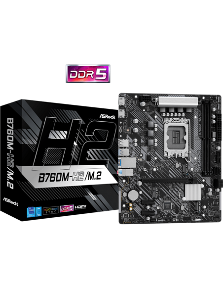 Материнская плата ASRock B760M-H2/M.2, LGA1700, Intel B760, Micro-ATX