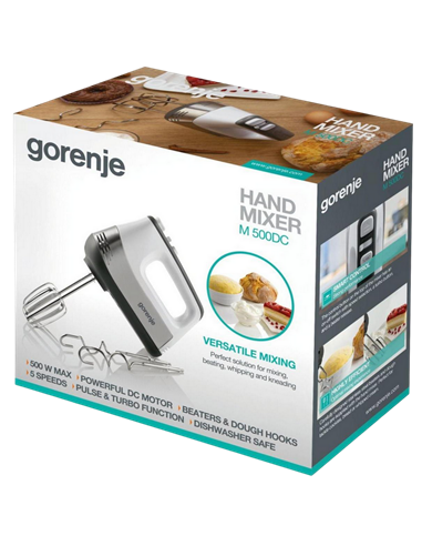 Mixer Manual Gorenje M500DC, Alb | Argintiu