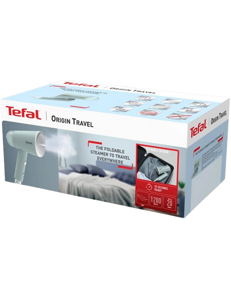 Aparat de călcat vertical cu aburi Tefal DT1034E1, Albastru deschis