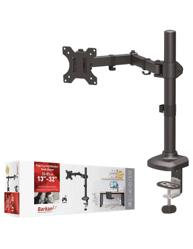 Suport birou pentru monitoare BARKAN M121T, Negru