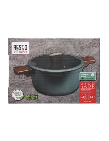 Cratiță RESTO 93703, 4.6L, 24cm, Verde
