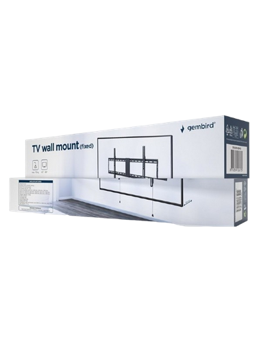 Настенное крепление для телевизора Gembird WM-90F-01, Чёрный
