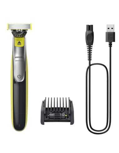 Машинка для стрижки Philips OneBlade QP2734/20, Зелёный | Угольный 