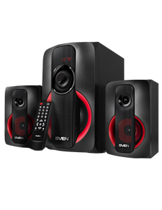 Компьютерные колонки 2.1 SVEN MS-304, Чёрный/Красный 