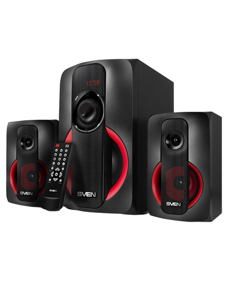 Компьютерные колонки 2.1 SVEN MS-304, Чёрный/Красный 