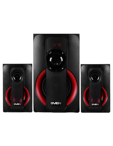 Компьютерные колонки 2.1 SVEN MS-304, Чёрный/Красный 