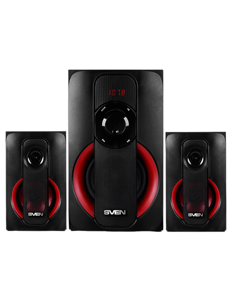 Компьютерные колонки 2.1 SVEN MS-304, Чёрный/Красный 