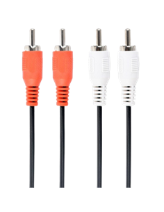 Cablu audio Cablexpert CCA-2R2R-6, 2x RCA (M) - 2x RCA (M), 1,8m, Negru
