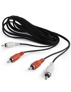 Cablu audio Cablexpert CCA-2R2R-6, 2x RCA (M) - 2x RCA (M), 1,8m, Negru 2