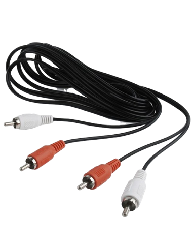 Аудиокабель Cablexpert CCA-2R2R-6, 2x RCA (M) - 2x RCA (M), 1,8м, Чёрный