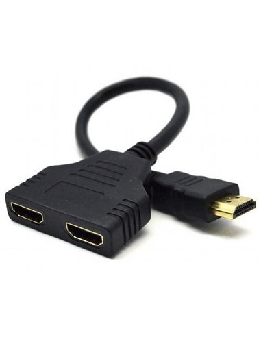 Adaptor Video Cablexpert DSP-2PH4-04, HDMI (M) - , 0,1m, Negru
