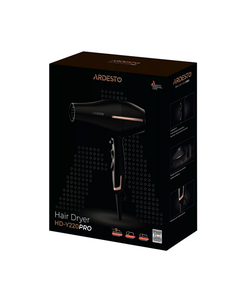 Фен Ardesto HD-Y220PRO, 2200Вт, Чёрный