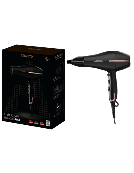 Фен Ardesto HD-Y220PRO, 2200Вт, Чёрный