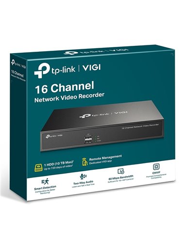 Înregistrator video TP-LINK VIGI NVR1016H, Negru