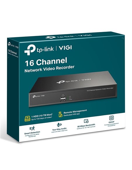 Înregistrator video TP-LINK VIGI NVR1016H, Negru