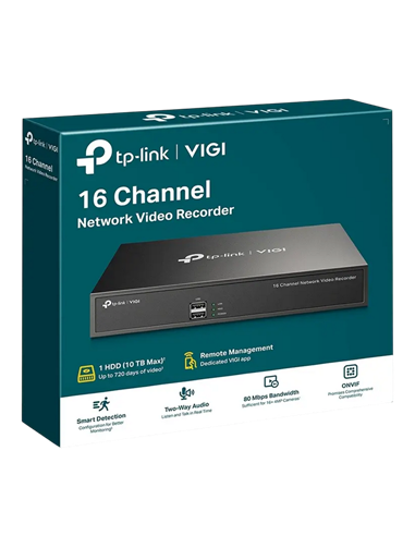 Înregistrator video TP-LINK VIGI NVR1016H, Negru