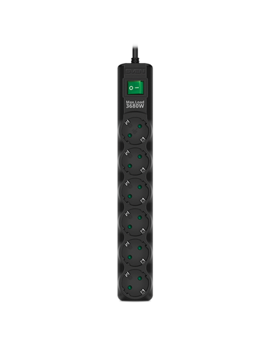 Сетевой фильтр SVEN SF-06E-16, 6 Розеток, 3м, Черный