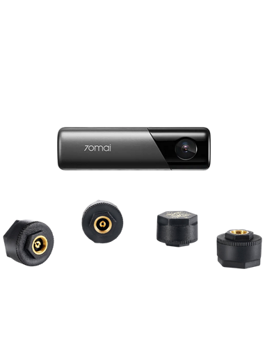 Видеорегистратор переднего вида 70mai M500 + Датчики давления в шинах T04, Черный