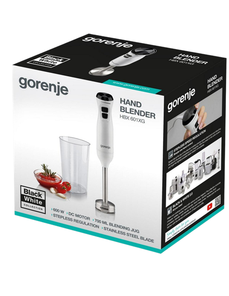 Blender de mână Gorenje HBX601XG, Alb