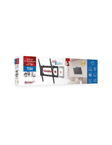 Suport înclinat pe perete BARKAN BM410T, Negru