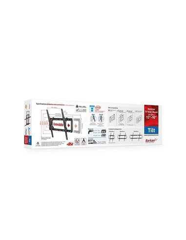 Suport înclinat pe perete BARKAN BM410T, Negru