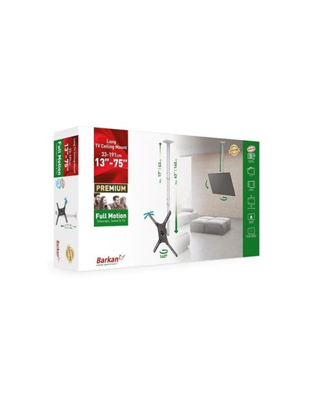Потолочный кронштейн для телевизора BARKAN 4500L, Чёрный