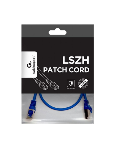 Патч-корд Cablexpert PP6A-LSZHCU-B-0.5M, Cat6A SSTP, 0,5м, Синий