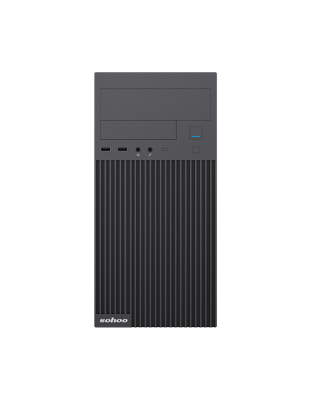 Carcasă PC Sohoo 6521BK, Micro-ATX, ATX, Negru