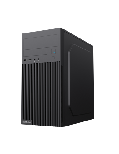 Carcasă PC Sohoo 6521BK, Micro-ATX, ATX, Negru