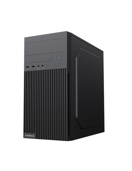 Carcasă PC Sohoo 6521BK, Micro-ATX, ATX, Negru