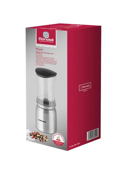 Râșnița de sare și piper Rondell RD-1666, Oțel inoxidabil