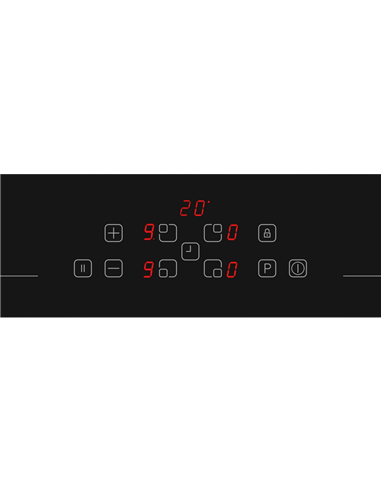 Plită cu inducție Sharp KH-6I45FT0I-EU, Negru