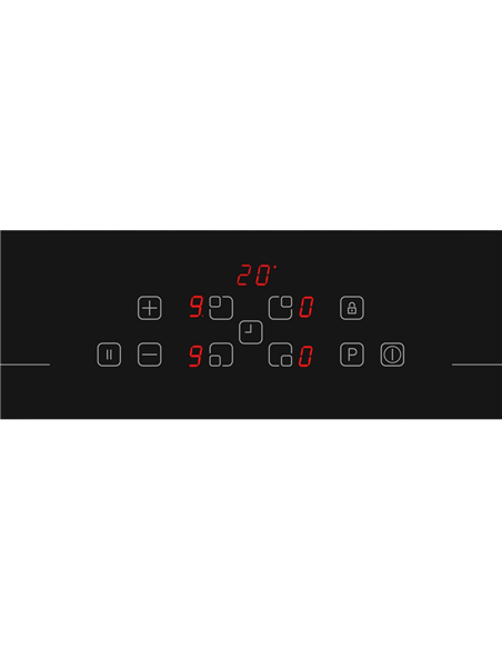 Plită cu inducție Sharp KH-6I45FT0I-EU, Negru