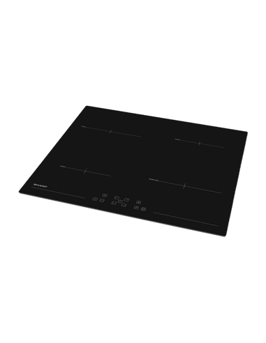 Plită cu inducție Sharp KH-6I45FT0I-EU, Negru