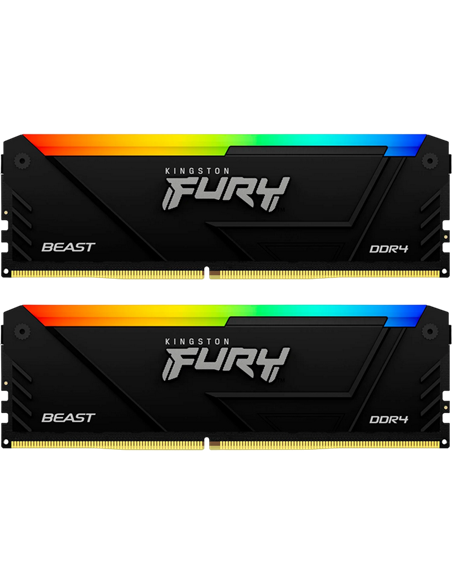 Memorie RAM Kingston FURY Beast RGB, DDR4 SDRAM, 3733 MHz, 16GB, KF437C19BB2AK2/16