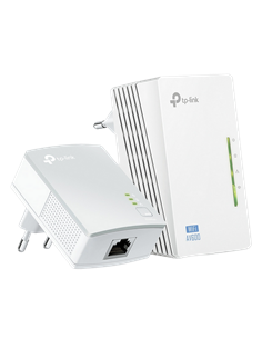 Wi-Fi + Powerline adapter TP-LINK TL-WPA4220 KIT, AV600, 600 Mbps, Alb