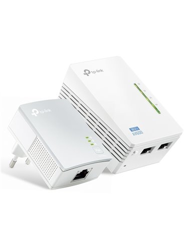 Wi-Fi + Powerline адаптер TP-LINK TL-WPA4220 KIT, AV600, 600 Mбит/c, Белый