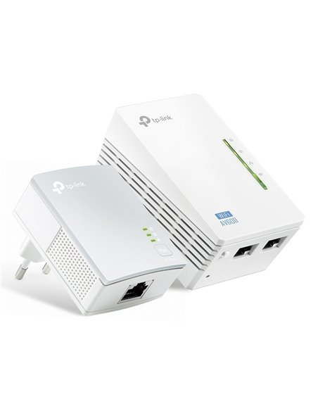 Wi-Fi + Powerline адаптер TP-LINK TL-WPA4220 KIT, AV600, 600 Mбит/c, Белый